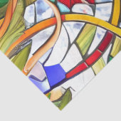 Nouveau Faux Glas in lood Druiven Decoupage Papier (Detail)