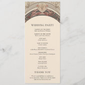 Nouveau Floral Antiek Art Deco bruiloft Programmakaart (Achterkant)