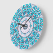 Nouveau Floral Mandala  Grote Klok (Hoek)