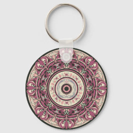 Nouveau Floral Mandala Sleutelhanger