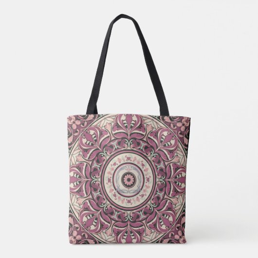 Nouveau Floral Mandala Tote Bag (Achterkant)