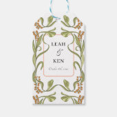 Nouveau Floral Wedding Cadeaulabel (Voorkant)
