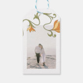 Nouveau Floral Wedding Cadeaulabel (Achterkant)