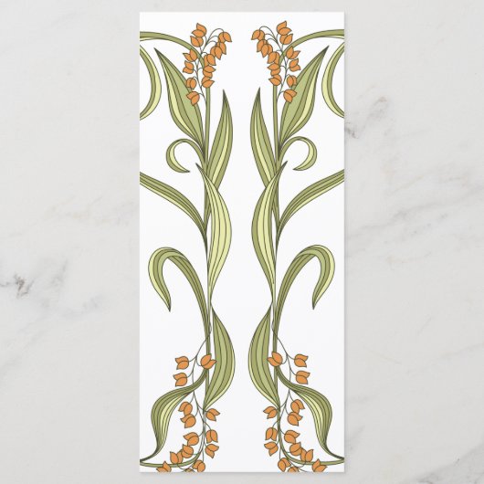 Nouveau Floral Wedding Menu (Achterkant)