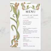 Nouveau Floral Wedding Menu (Voorkant / Achterkant)