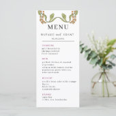 Nouveau Floral Wedding Menu (Staand voorkant)