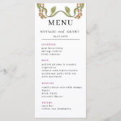 Nouveau Floral Wedding Menu (Voorkant)