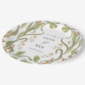 Nouveau Floral Wedding Papieren Bordje (Gekanteld)
