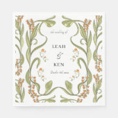 Nouveau Floral Wedding Servet (Voorkant)