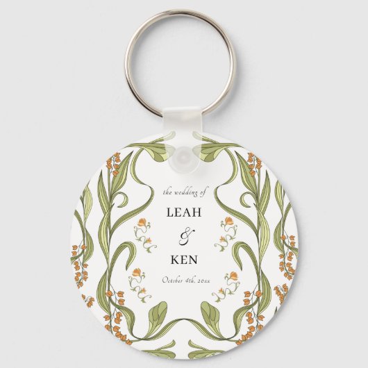 Nouveau Floral Wedding Sleutelhanger (Voorkant)