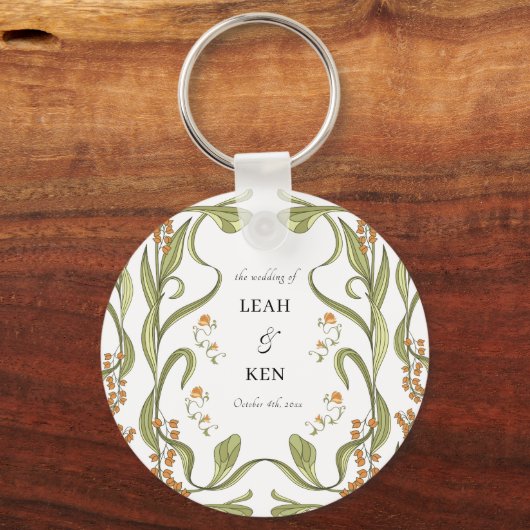 Nouveau Floral Wedding Sleutelhanger (Voorkant)