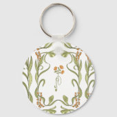 Nouveau Floral Wedding Sleutelhanger (Achterkant)
