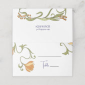Nouveau Flower Wedding Plaatskaartje (Buitenkant ongevouwen)