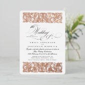 Nouveau Formele Kalligrafie Elegant Classic Goud Folie Uitnodiging (Staand Voorkant)