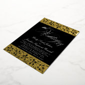 Nouveau Formele Kalligrafie Elegant Classic Zwart Folie Uitnodiging (Gedraaid)