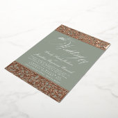 Nouveau Formele Kalligrafie Elegante Klassieke Wij Folie Uitnodiging (Gedraaid)