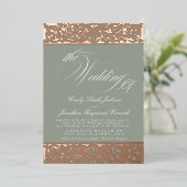 Nouveau Formele Kalligrafie Elegante Klassieke Wij Folie Uitnodiging (Staand Voorkant)