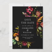 Nouveau Garden Flowers Wedding QR Code Save The Date (Voorkant)