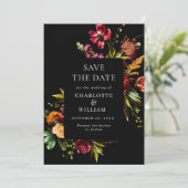 Nouveau Garden Flowers Wedding QR Code Save The Date (Staand voorkant)