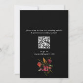 Nouveau Garden Flowers Wedding QR Code Save The Date (Achterkant)