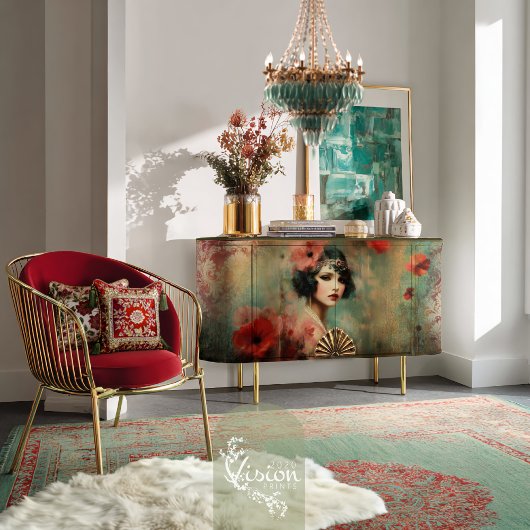 Nouveau Impressions Zwaar gewicht Decoupage Inpakpapier Vel