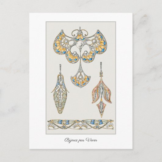Nouveau Juwelen Illustratie Henri Vever Briefkaart (Voorkant)