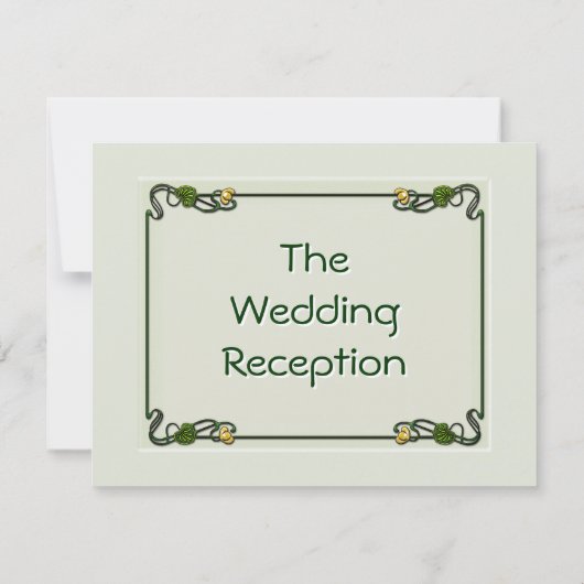 Nouveau Lelies (bruiloft receptie uitnodiging) Kaart (Achterkant)