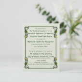 Nouveau Lelies (bruiloft receptie uitnodiging) Kaart (Staand voorkant)