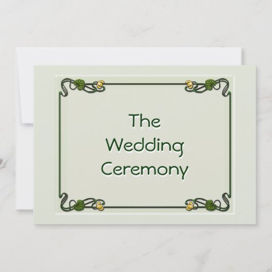 Nouveau Lelies (huwelijksuitnodiging) Kaart (Achterkant)