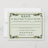 Nouveau Lelies (Uitnodiging Beantwoorden Kaart) RSVP Kaartje (Voorkant)