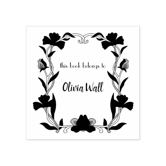  Nouveau Lijst Boekplaat Ex Libris Boekachtig Rubberstempel (Afrduk)