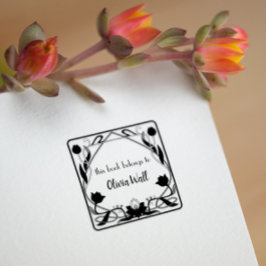  Nouveau Lijst Boekplaat Ex Libris Boekachtig Rubberstempel