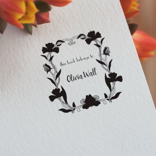  Nouveau Lijst Boekplaat Ex Libris Boekachtig Rubberstempel