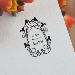  Nouveau Lijst Boekplaat Ex Libris Boekachtig Rubberstempel