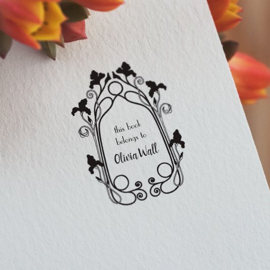  Nouveau Lijst Boekplaat Ex Libris Boekachtig Rubberstempel