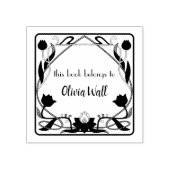  Nouveau Lijst Boekplaat Ex Libris Boekachtig Rubberstempel (Afrduk)