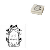  Nouveau Lijst Boekplaat Ex Libris Boekachtig Rubberstempel (Gestempeld)