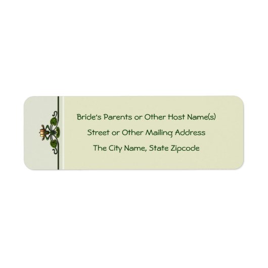 Nouveau Lilies (de Etiketten van het Adres van de  (Voorkant)