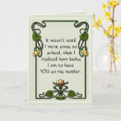 Nouveau Lily (moederdag Kaart) Kaart (Gele Bloem)