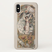 Nouveau Maiden met Chrysanten Case-Mate iPhone Case (Achterkant)