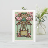 Nouveau May Gemini zodiac verjaardag Uitnodiging (Staand voorkant)