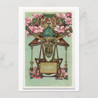 Nouveau May Gemini zodiac verjaardag Uitnodiging