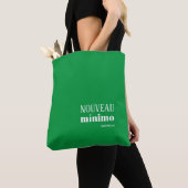 NOUVEAU MINIMO Modern Gepersonaliseerd Kelly Green Tote Bag (Dichtbij)