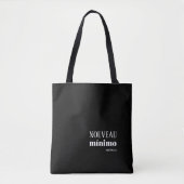 NOUVEAU MINIMO Stylish Personalized Black Tote Bag (Voorkant)