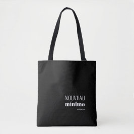 NOUVEAU MINIMO Stylish Personalized Black Tote Bag
