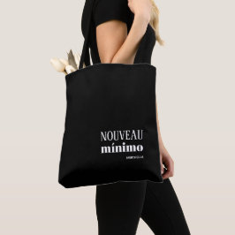 NOUVEAU MINIMO Stylish Personalized Black Tote Bag