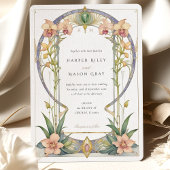 Nouveau Orchidee Tuin Huwelijksuitnodiging Kaart