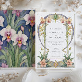 Nouveau Orchidee Tuin Huwelijksuitnodiging Kaart