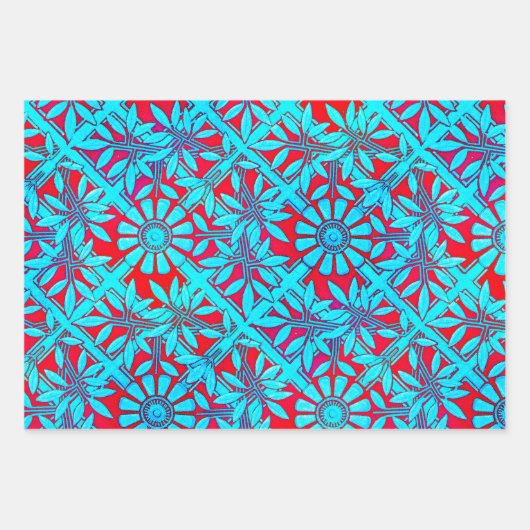 Nouveau Paisley Daisy Sampler Inpakpapier Vel (Voorkant 3)