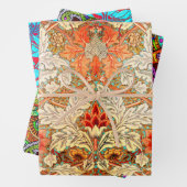 Nouveau Paisley Daisy Sampler Inpakpapier Vel (In situ)